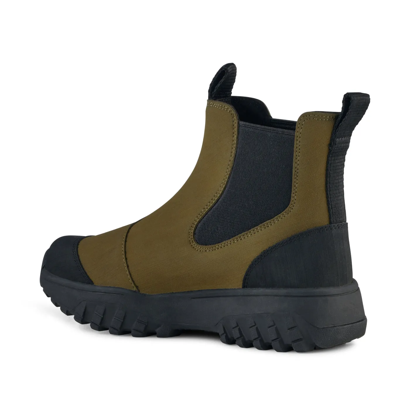 Magda Rubber Track Boot - Dark Olive/Black