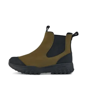 Magda Rubber Track Boot - Dark Olive/Black