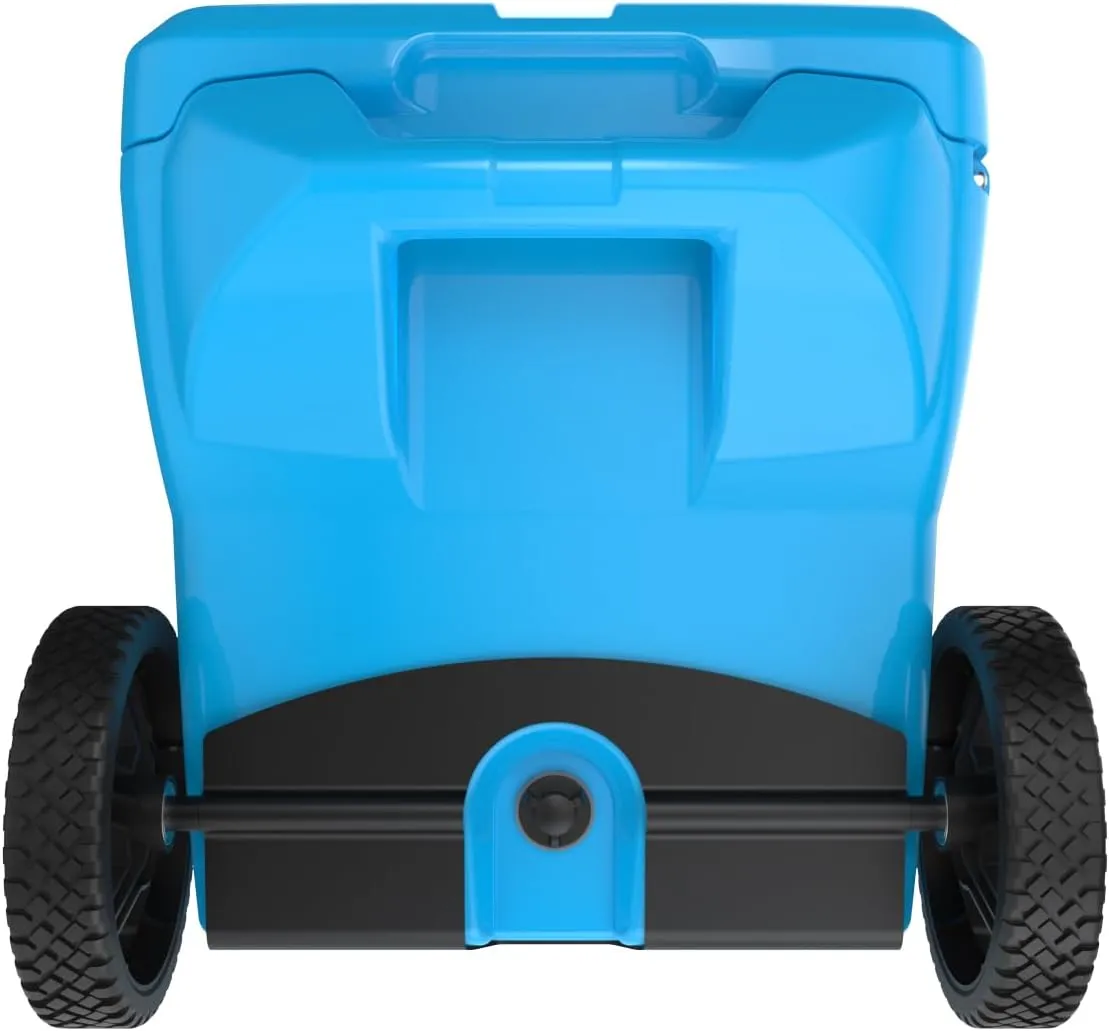 Maluna 50 Quart Wheeled Hard Cooler| Rotomolded | Insulated Portable Ice Chest Box for Drinks, Beverages, Beach, Camping, Picnic, Hunting, Fishing, Boating | Made in USA