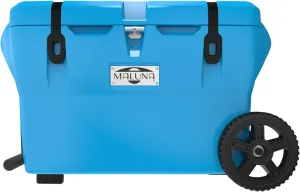 Maluna 50 Quart Wheeled Hard Cooler| Rotomolded | Insulated Portable Ice Chest Box for Drinks, Beverages, Beach, Camping, Picnic, Hunting, Fishing, Boating | Made in USA