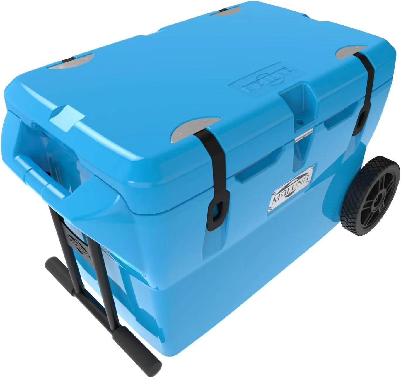 Maluna 50 Quart Wheeled Hard Cooler| Rotomolded | Insulated Portable Ice Chest Box for Drinks, Beverages, Beach, Camping, Picnic, Hunting, Fishing, Boating | Made in USA