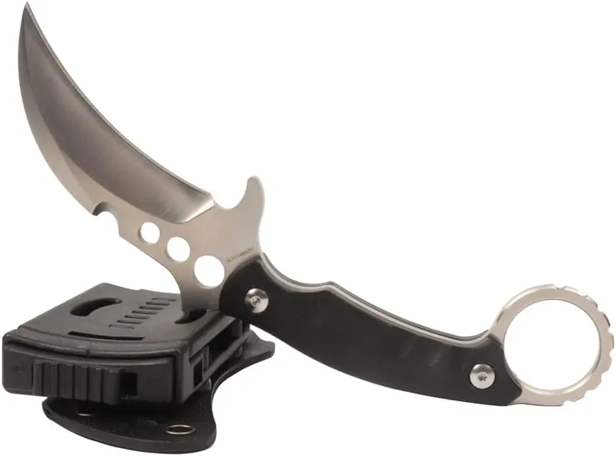 MASALONG kni253 Outdoor Tactical Camping Survival Fixed Claw Blade Knife High carbon stainless steel (Silver Blade)