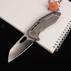 MASALONG M390 Blade and TC4 Titanium Alloy handle Outdoor EDC Pocket Travel Camping Folding Knife kni255