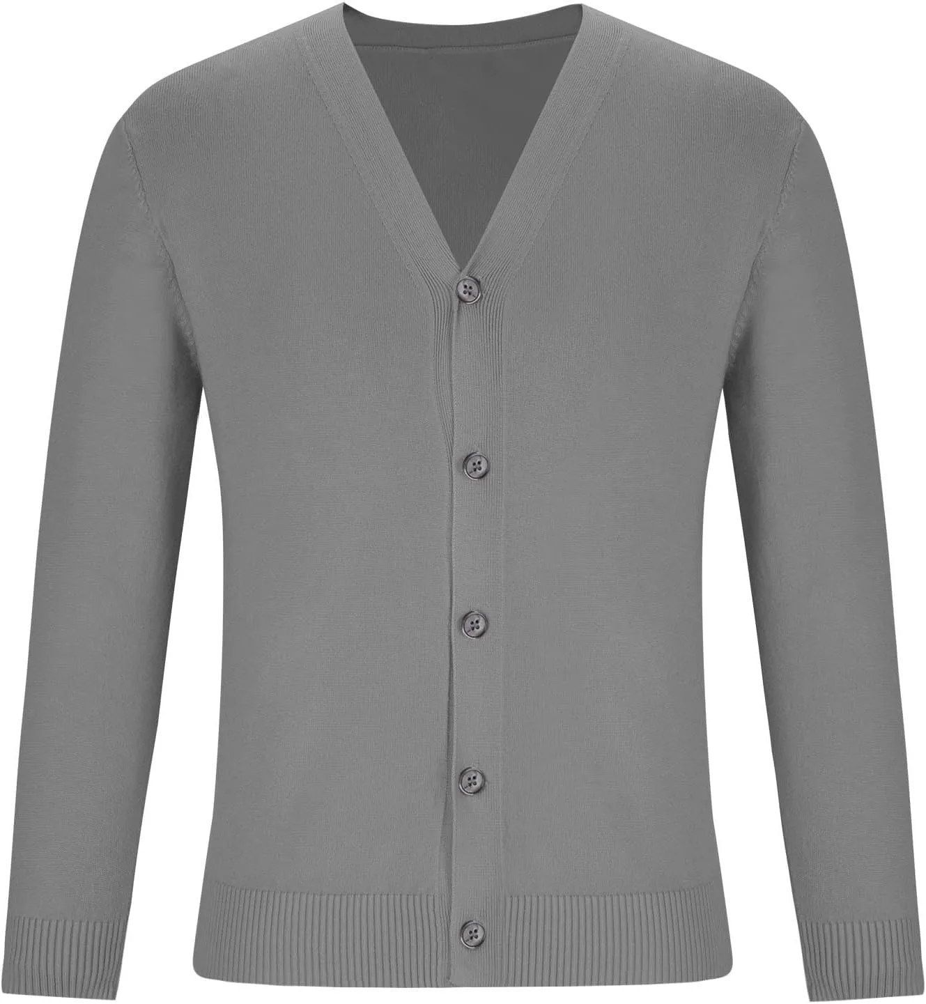 Men's Cardigan Sweater Slim Fit Open Front Button Down Sweater Casual Lightweight v Neck Long Sleeve Knitted Cardigan