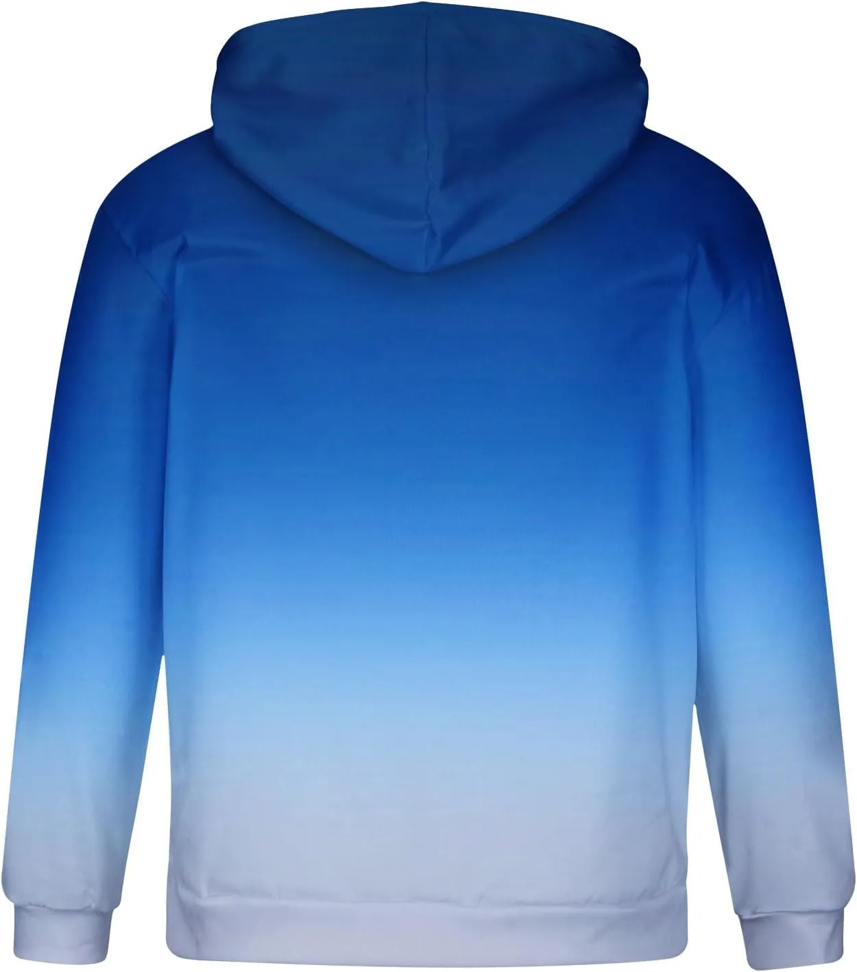 Men's Plus Size Graphic Hoodies Casual Fashion Gradient Color Long Sleeve Hooded Sweatshirt Loose Fit Muscle Pullover
