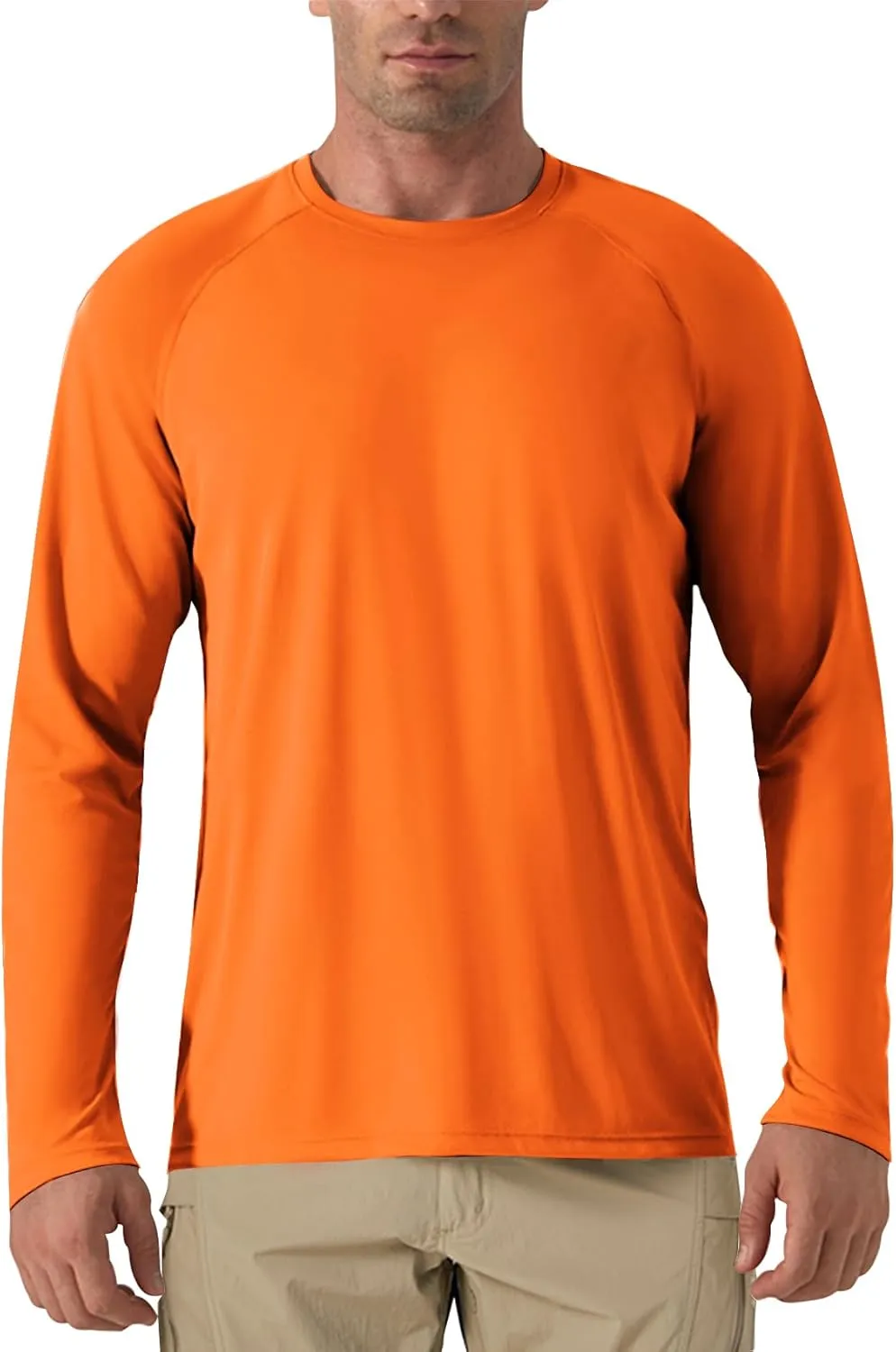 Men's UPF 50  Rash Guard Long Sleeve Shirts Sun Protection SPF UV Lightweight Swim T-Shirts