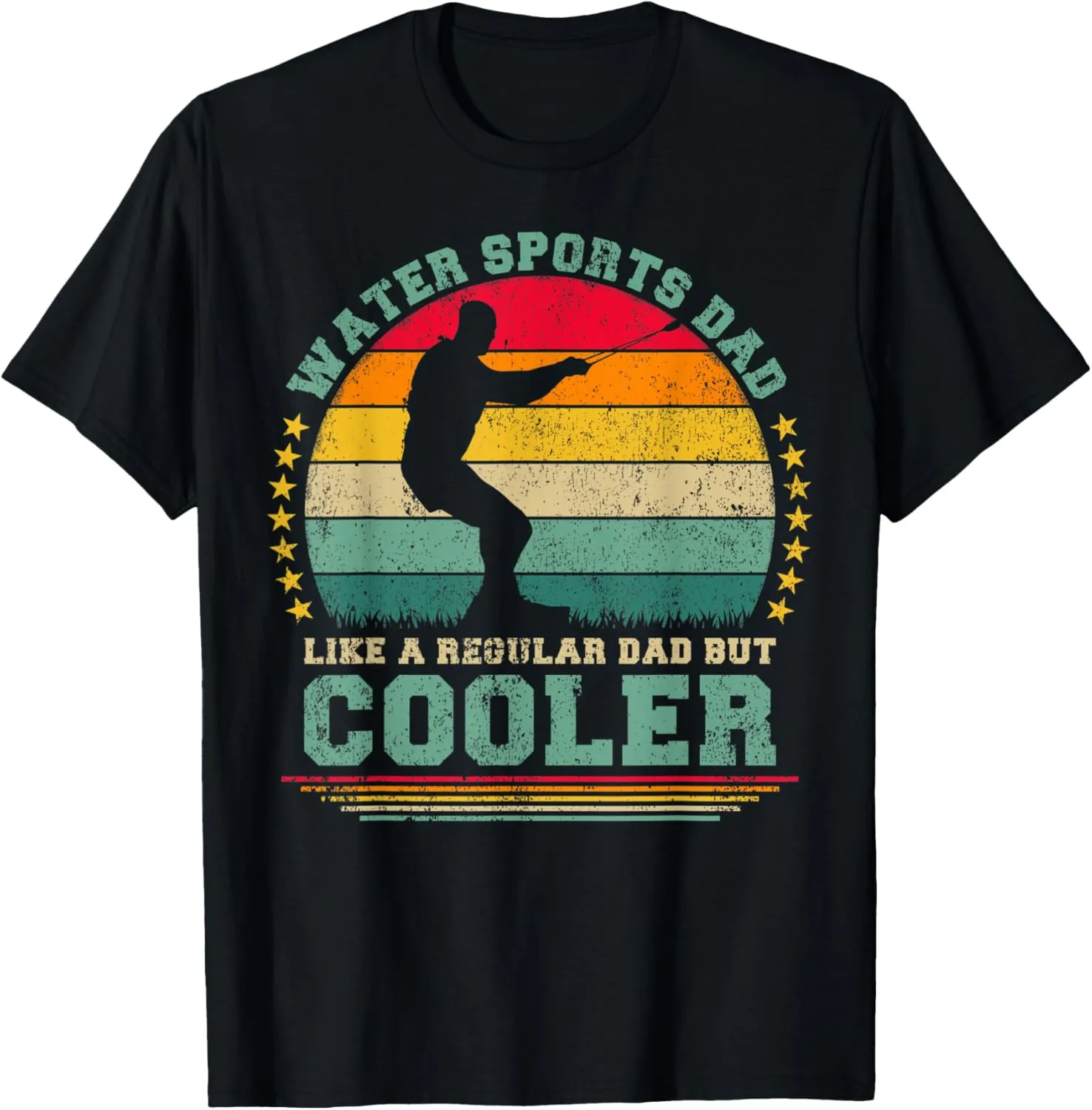 Mens Water Sports Dad Like A Regular Dad Water Sports Fathers Day T-Shirt