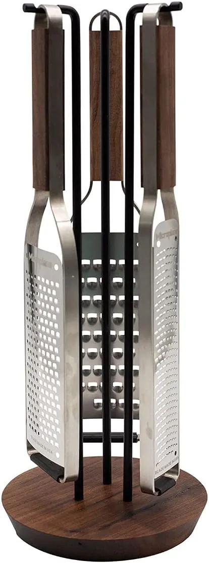 Microplane Master Series Grate Space Kitchen Utensil Holder - Includes Master Series Coarse, Extra Coarse, and Zester Graters