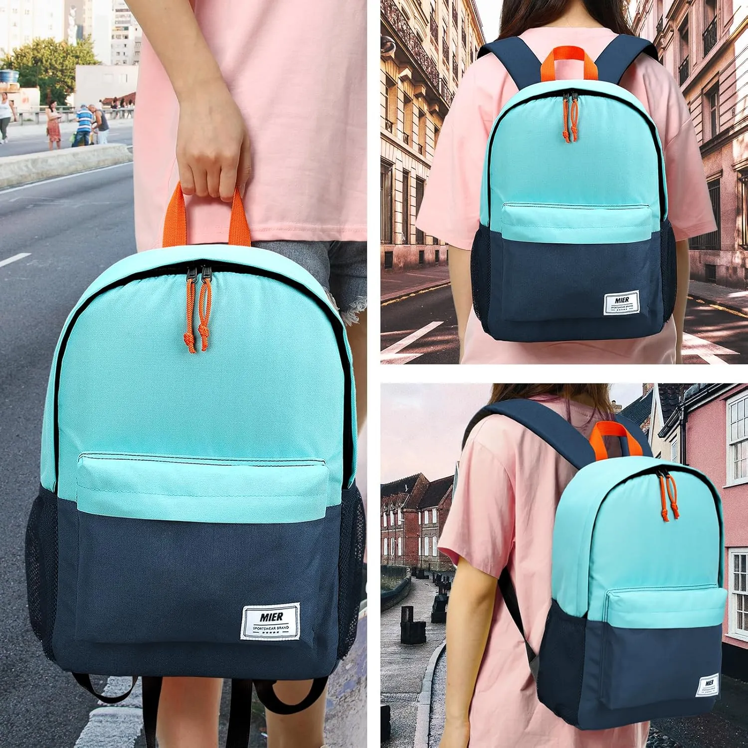 MIER Insulated Backpack Cooler Small Leakproof Lightweight Cute for Women Men to Work, Picnics, Camping, Park Day Trips, 15 L