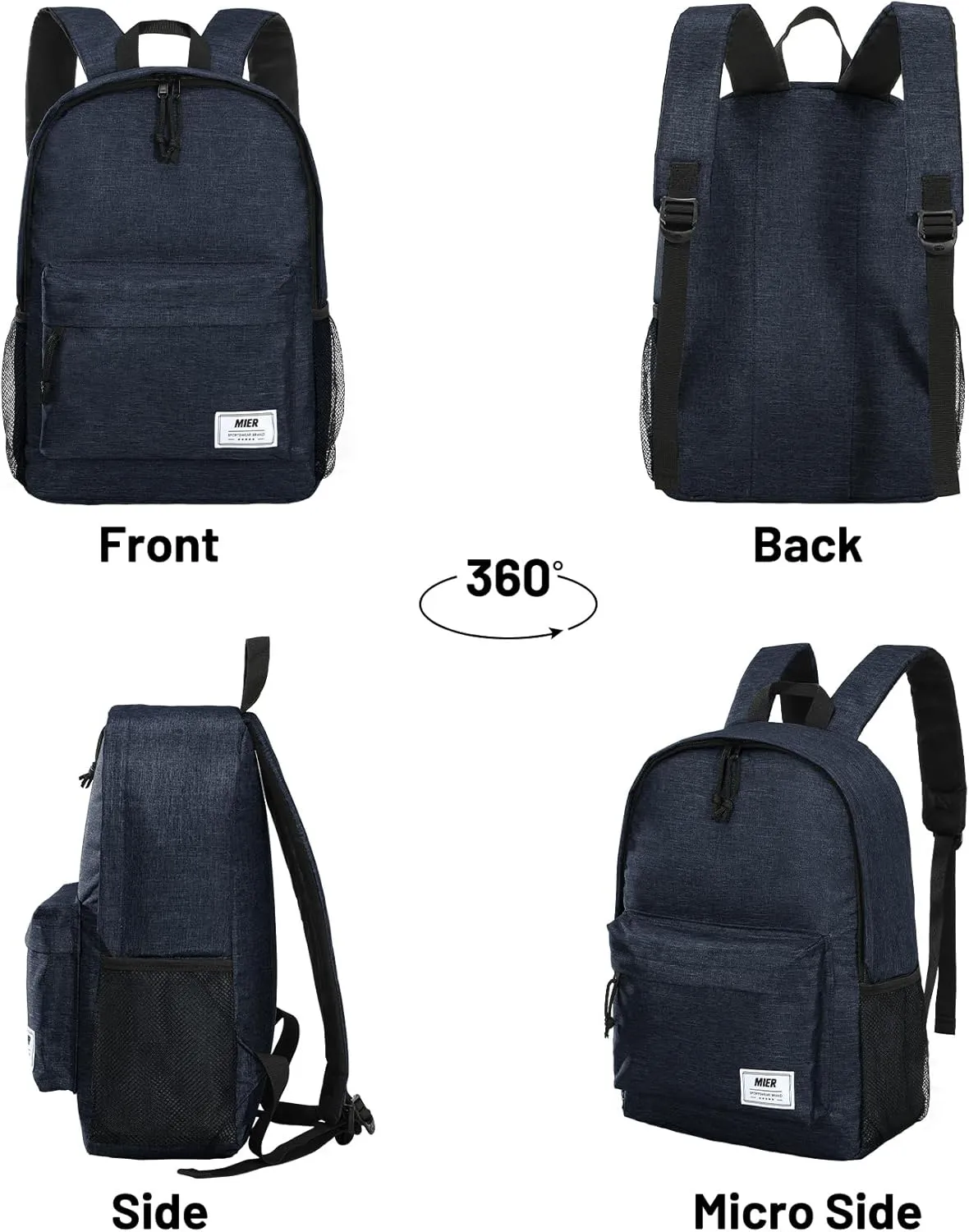 MIER Insulated Backpack Cooler Small Leakproof Lightweight Cute for Women Men to Work, Picnics, Camping, Park Day Trips, 15 L