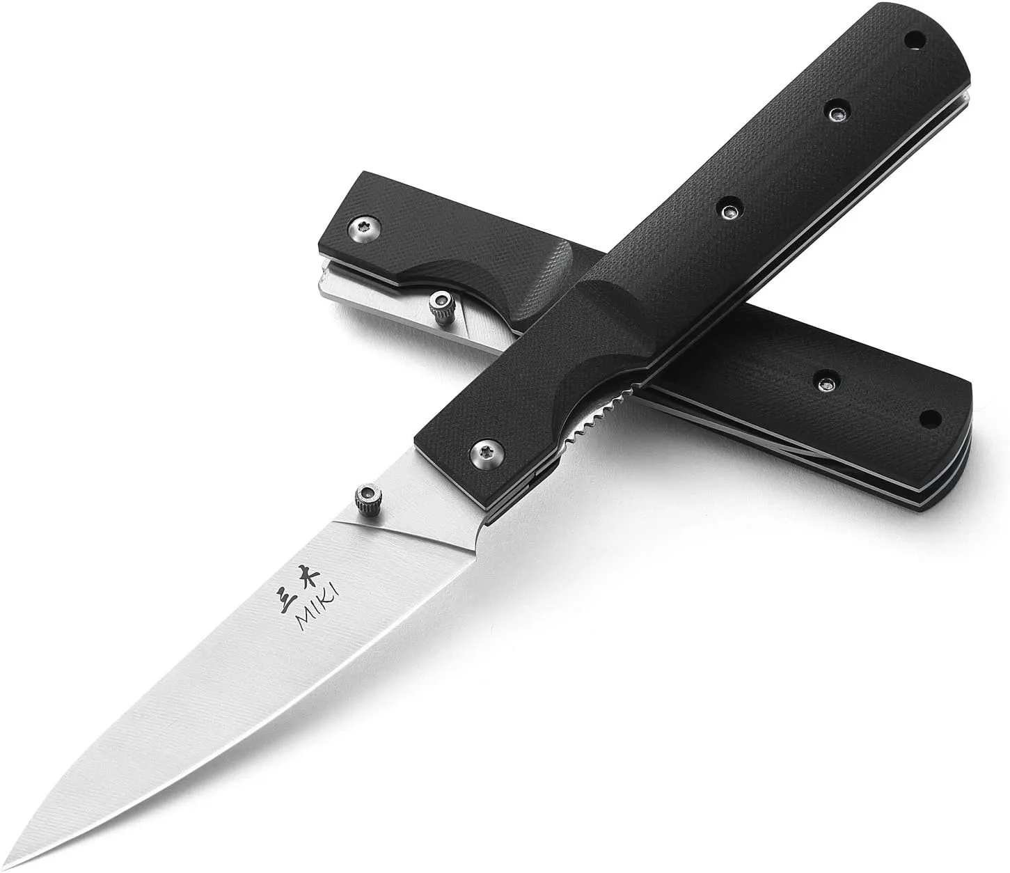 Miki 440A Stainless Steel Blade Japanese Kitchen Chef Folding Pocket Knife for Camping, Petty Fruit Paring Peeling Small Drop Point