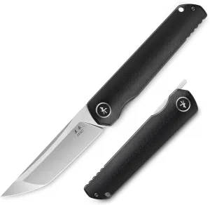 Miki Folding Knife, G10 Handle, EDC Knife with D2 Steel Blade, Pocket Samurai for Camping, Outdoor, Fishing and Everyday Carry