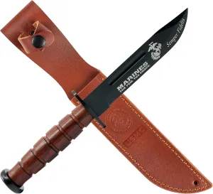 Military Gift Shop USMC Full Size Marine Corps USMC Fighting Knife | Disabled Veteran Owned SMALL Business | USMC Large Fignting Knife