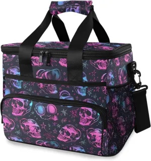 MNSRUU Cooler Bag Skull and Crossbones Soft Cooler Bag Insulated Lunch Totes Picnic Bag Beach Cooler Lunch Box Container with Adjustable Shoulder Strap