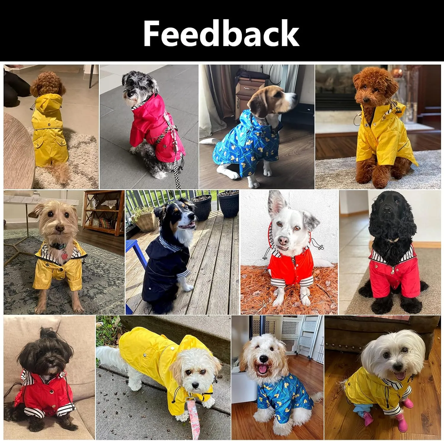 Morezi Dog Zip Up Raincoat with Reflective Buttons, Rain/Water Resistant, Adjustable Drawstring, Removable Hood, Raincoats with Legs 8lbs to 80lbs Available - Pink - L