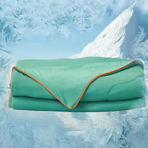 MorroMorn Cooling Comforter for Hot Sleepers & Night Sweats - IceyRest Cold Touch Technology, Lightweight Summer Blanket Breathable Silk Smooth (Watermelon Green, Twin/Twin XL 68"x90")