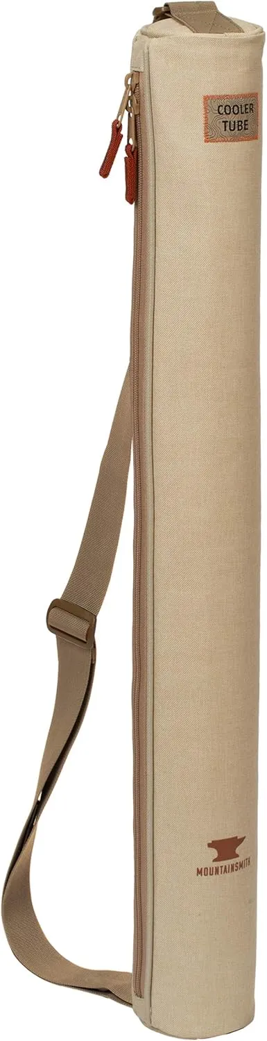 Mountainsmith Cooler Tube, Soft Sided Insulated 6 Can Cooler Sleeve with 2-Way Zipper and Adjustable Shoulder Strap