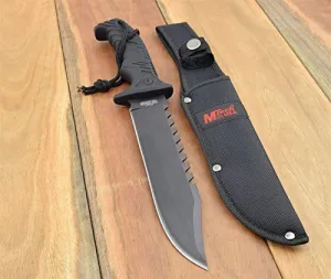 MTech USA MT-20-57BK 12.5" Full Tang SawBack Camo Bowie Knife & Sheath