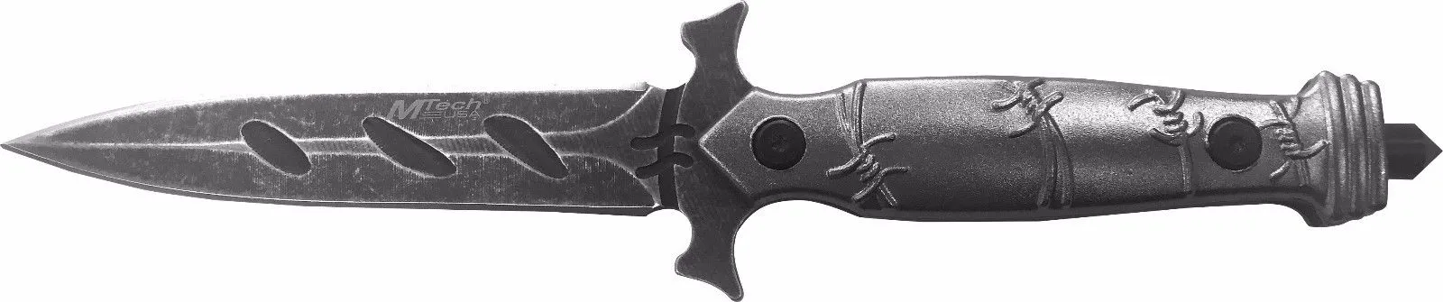 MTech USA MT2053SW 8.75" Overall Fixed Blade Knife, Stonewashed Blade & Sheath