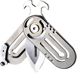 Multifunctional Knife Titanium Pocket Knife with Bottle Opener EDC Camping Knife