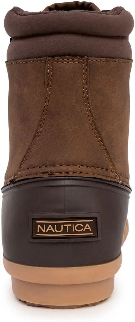 Nautica Mens Duck Boots Waterproof Shell Insulated Snow & Rain Boot -Lace-Up Winter Shoe- Channing (Wide/Medium Width)