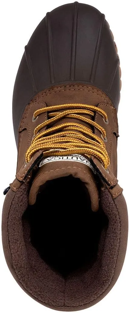 Nautica Mens Duck Boots Waterproof Shell Insulated Snow & Rain Boot -Lace-Up Winter Shoe- Channing (Wide/Medium Width)