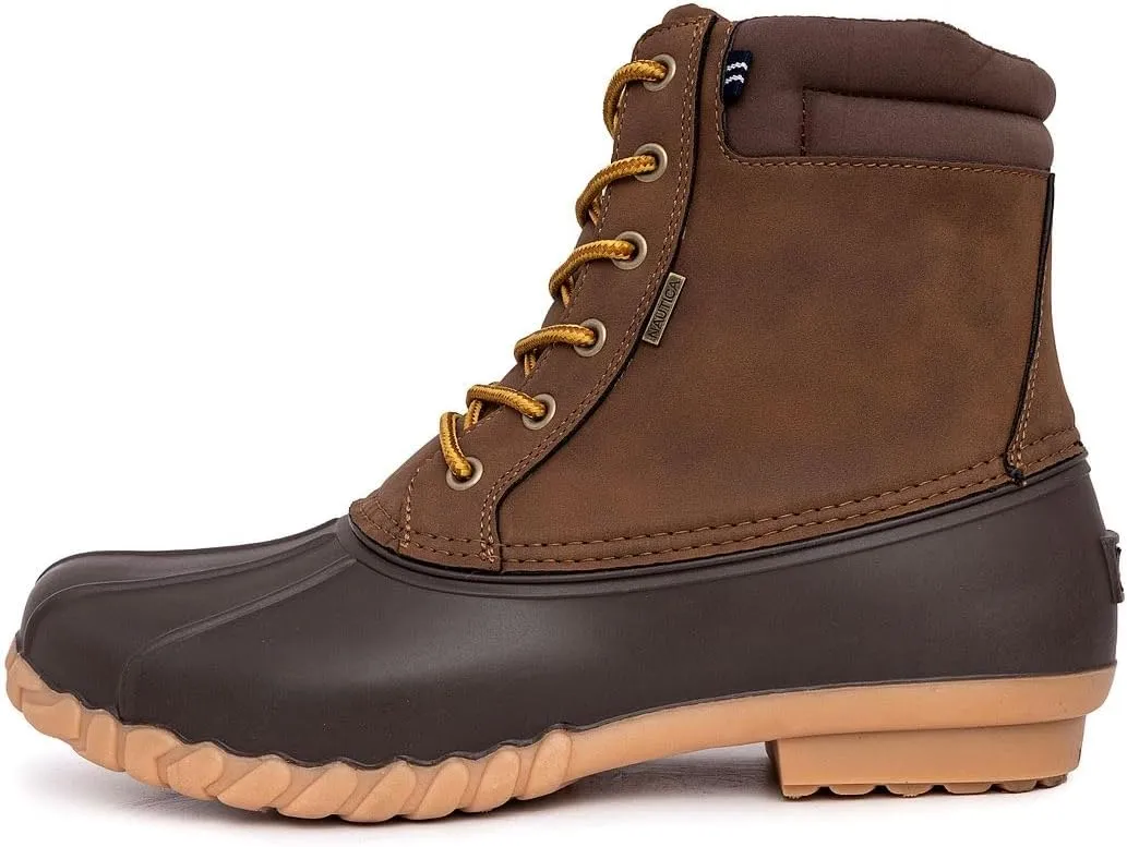 Nautica Mens Duck Boots Waterproof Shell Insulated Snow & Rain Boot -Lace-Up Winter Shoe- Channing (Wide/Medium Width)
