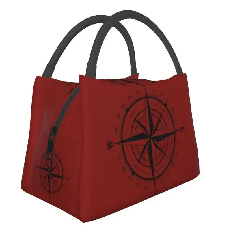 Nautical Cooler Lunch Box Red and Blue Stripes
