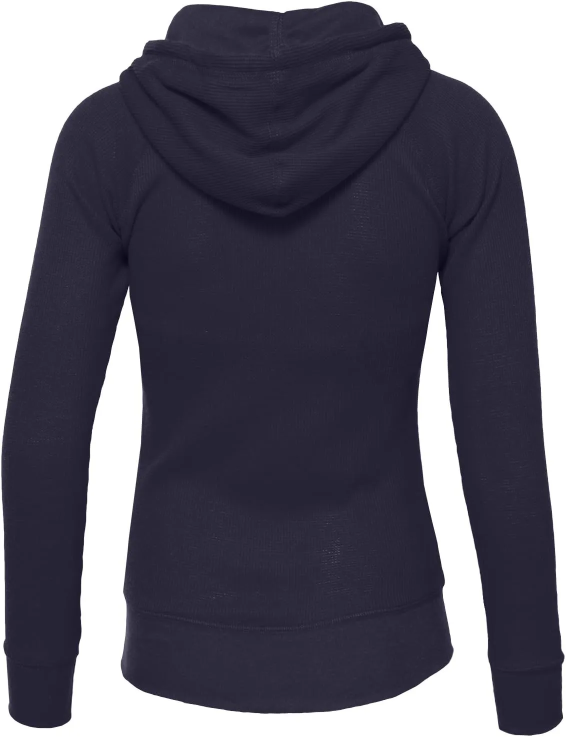 NE PEOPLE Women Basic Casual Comfy Lightweight Thermal Waffle Hoodie