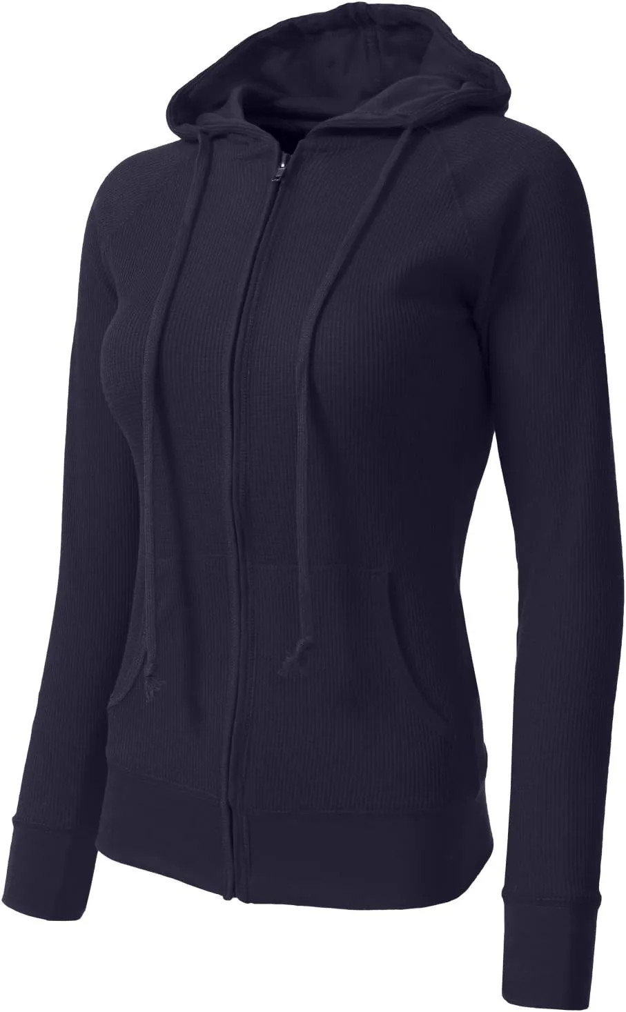 NE PEOPLE Women Basic Casual Comfy Lightweight Thermal Waffle Hoodie