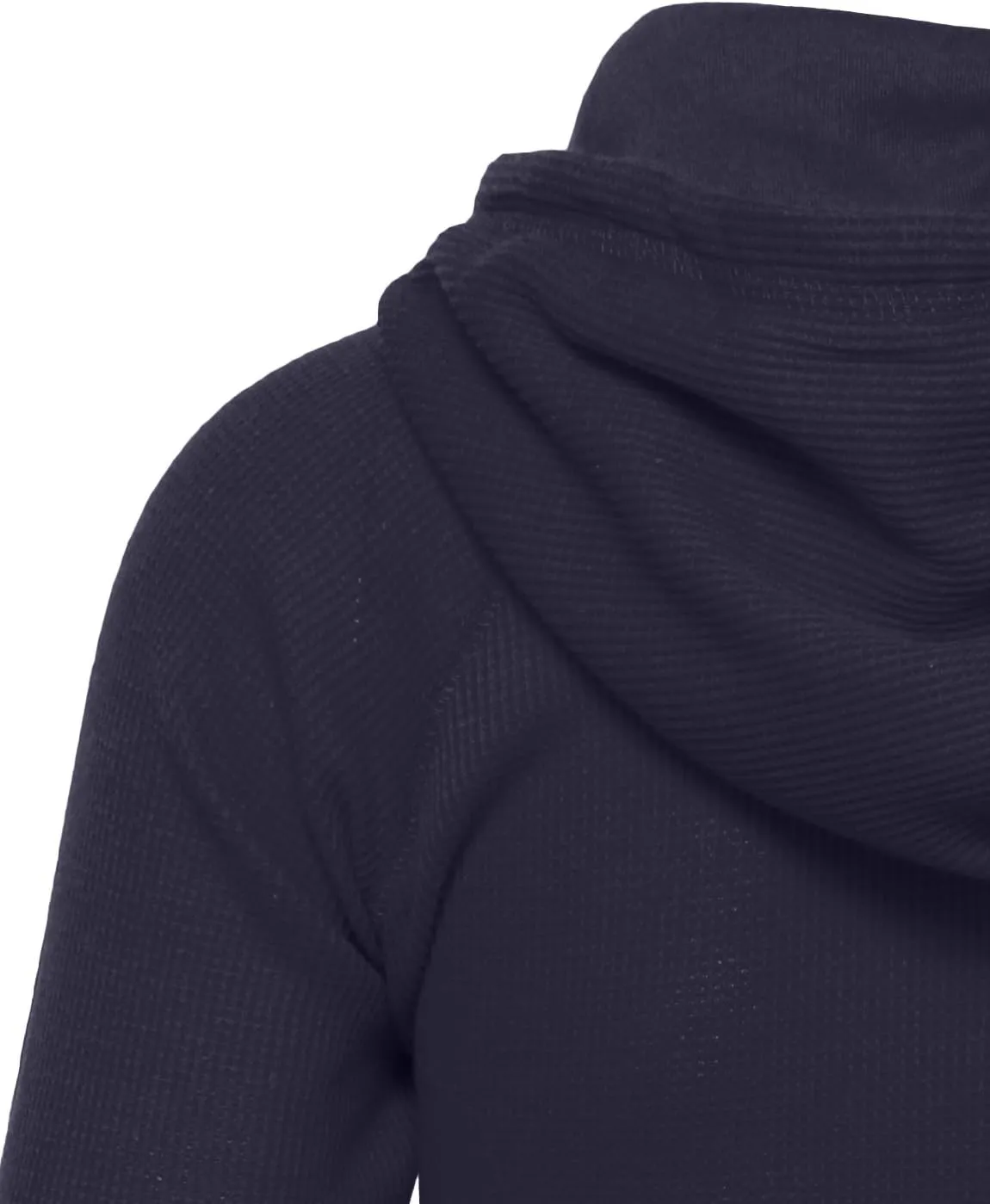 NE PEOPLE Women Basic Casual Comfy Lightweight Thermal Waffle Hoodie