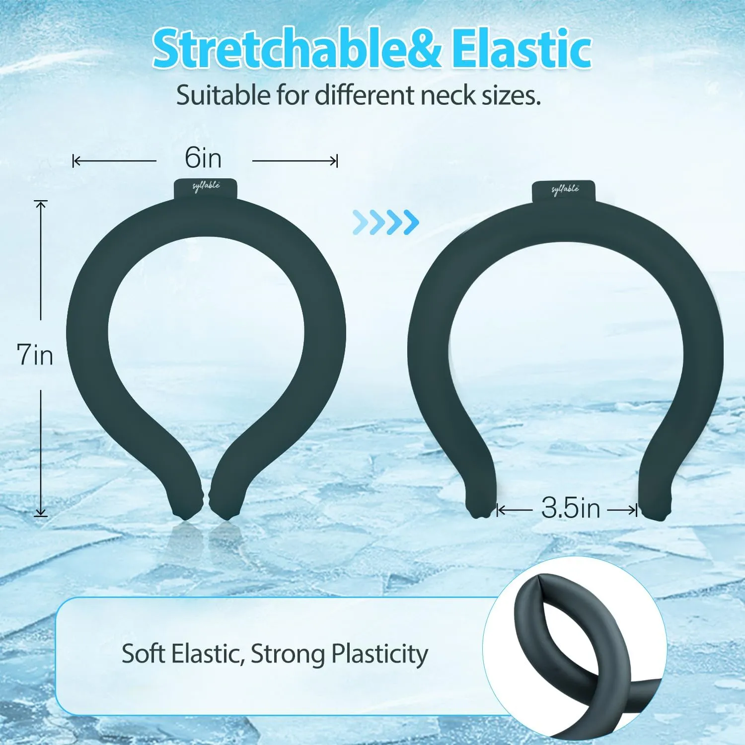 Neck CoolingTube with Insulated Bag, Reusable Neck Coolers Wearable Body Cooling Products for Hot Weather in Summer