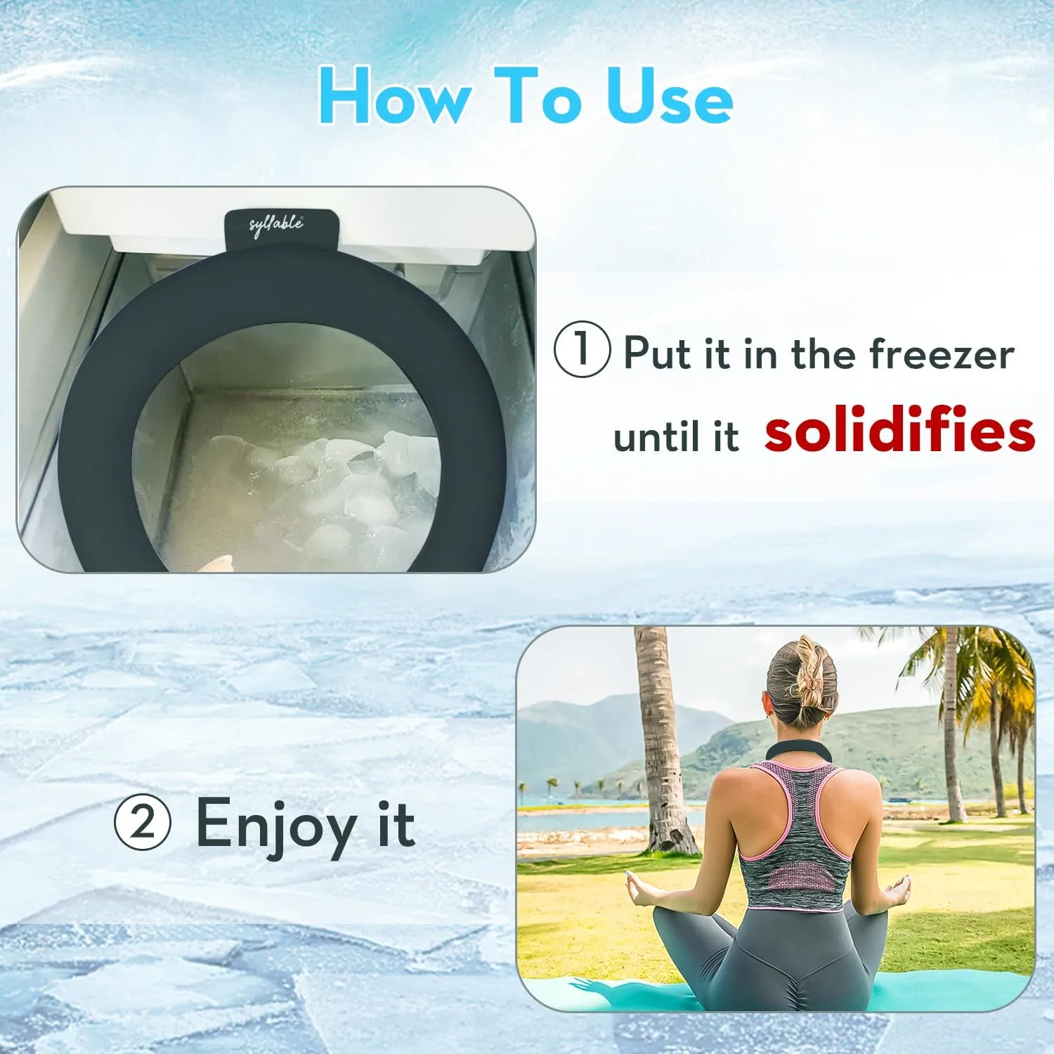 Neck CoolingTube with Insulated Bag, Reusable Neck Coolers Wearable Body Cooling Products for Hot Weather in Summer
