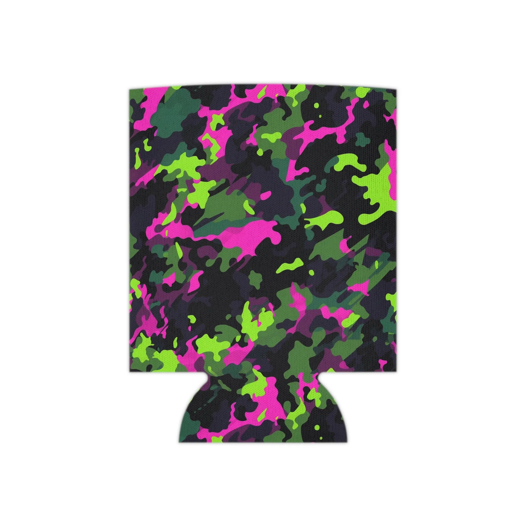 Neon Camo Can Cooler