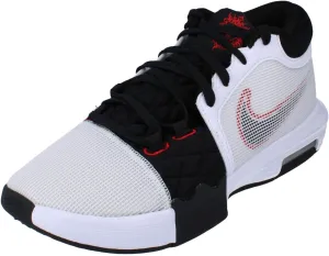 NIKE Lebron Witness 8 Basketball Shoes (FB2239-103, White/University Red/Black) Size 10.5