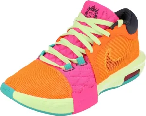 NIKE LeBron Witness 8 Basketball Shoes (FB2239-800, Total Orange/Laser Fuchsia/Vapor Green/Thunder Blue) Size 10