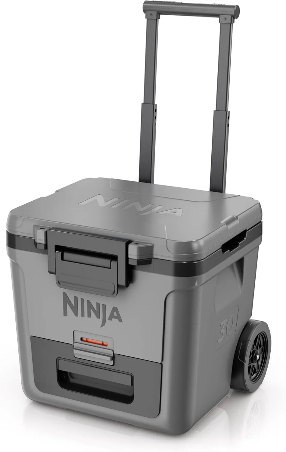 Ninja | Cooler | FrostVault 30QT Cooler with Wheels | Insulated with Temp Dry Storage Drawer | Keeps Ice Cold for Days | for The Beach, Camping, Picnics & More | Slate Gray | FB230GY
