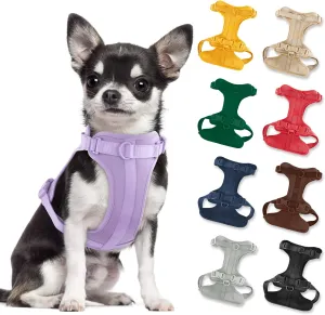 No Pull Lightweight Dog Harness: Adjustable Durable Breathable Mesh Pet Vest Harness with Soft & Comfortable Cushion, for Small Medium Large Dogs (S, Lilac)