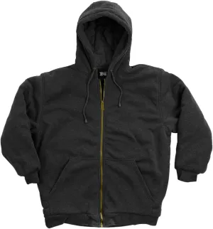 North 15 Men's Hooded Sweatshirt - Quilted - DTM Thermal Lined - Zipper Front