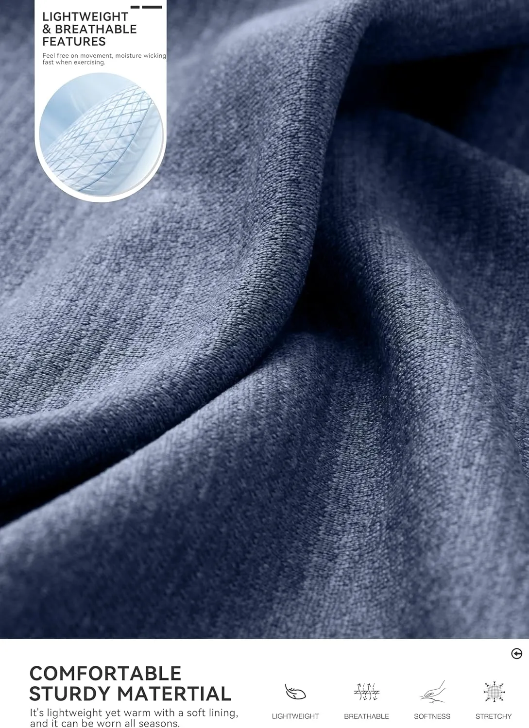 Obla Golf Quarter Zip Pullover for Men Mock Neck Sweatshirt Lightweight Sun Protection Men's Long Sleeve Golf Shirt
