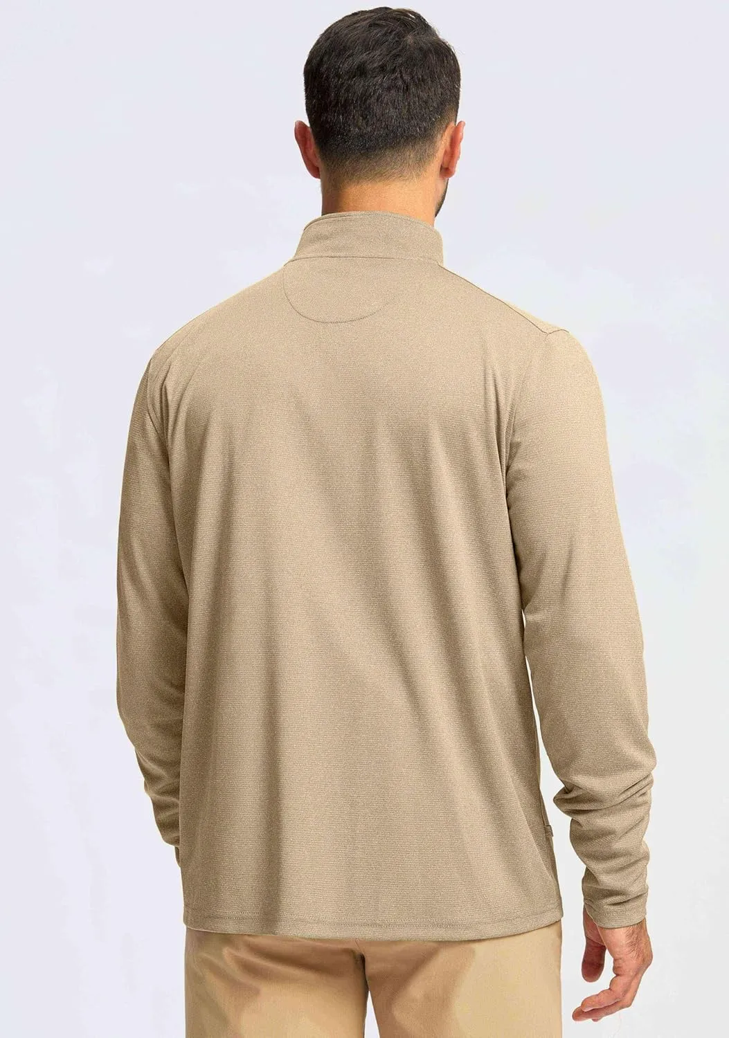 Obla Golf Quarter Zip Pullover for Men Mock Neck Sweatshirt Lightweight Sun Protection Men's Long Sleeve Golf Shirt