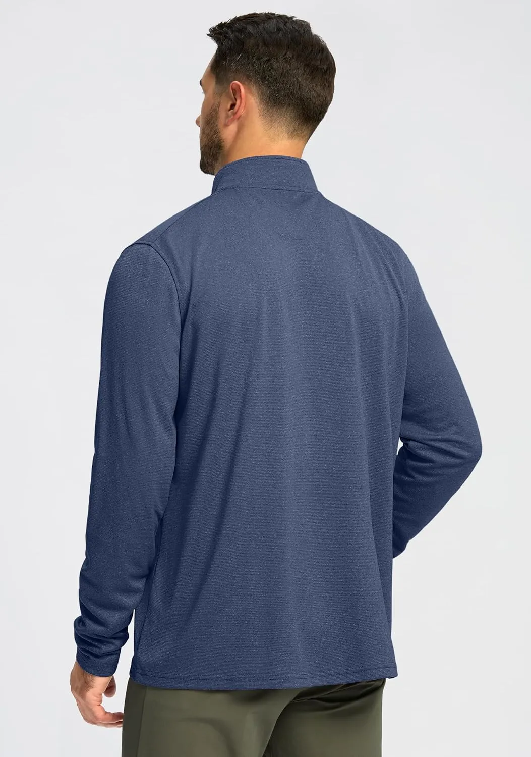 Obla Golf Quarter Zip Pullover for Men Mock Neck Sweatshirt Lightweight Sun Protection Men's Long Sleeve Golf Shirt