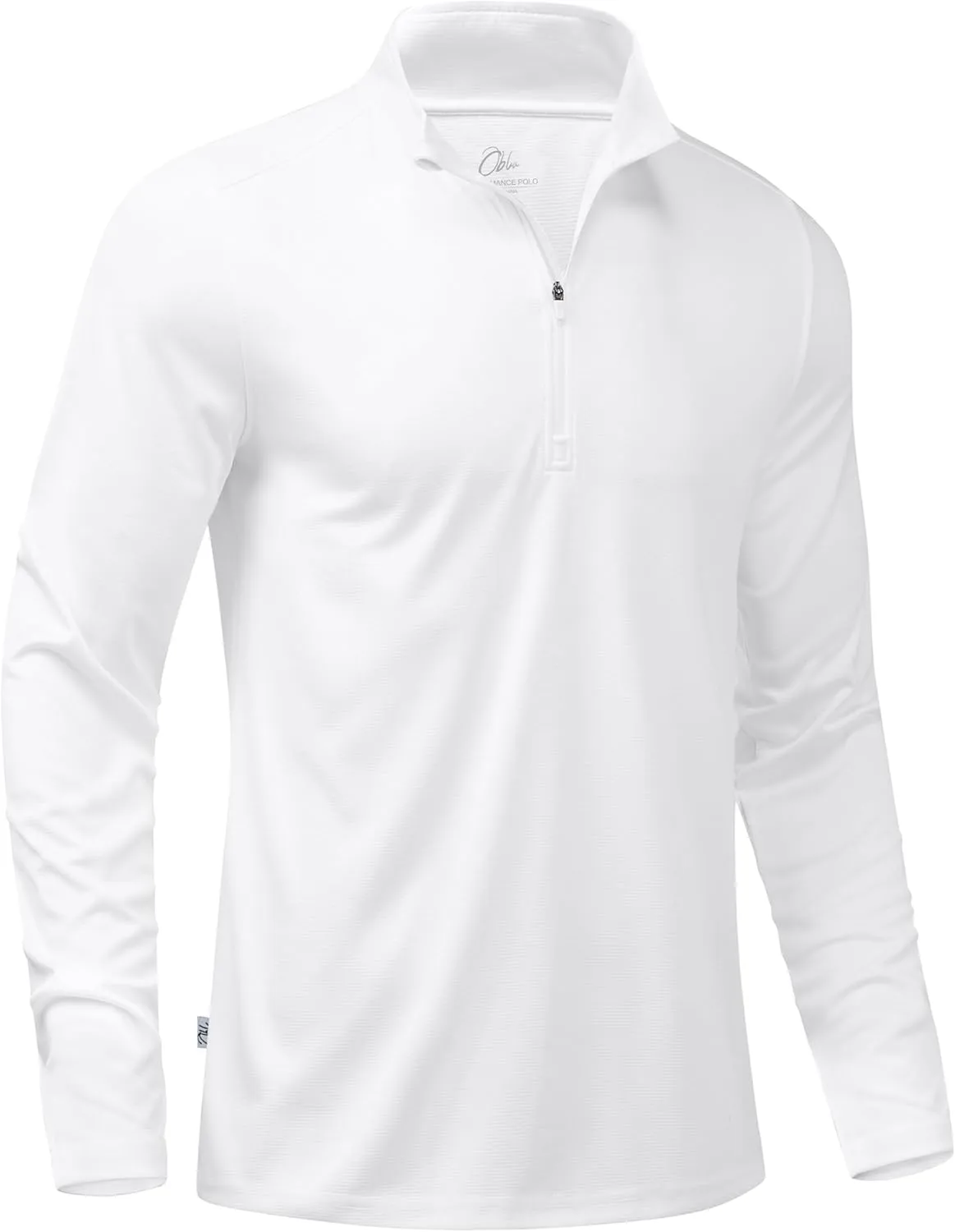 Obla Golf Quarter Zip Pullover for Men Mock Neck Sweatshirt Lightweight Sun Protection Men's Long Sleeve Golf Shirt