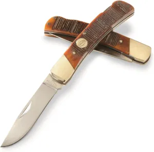 Old Timer Generational USA Series Traditional Fixed and Folding Knives with 1095 HC Stainless Steel Blades, Sawcut Bone Handles, and Made in USA for Hunting, Skinning, EDC, Field Dressing, and Outdoor