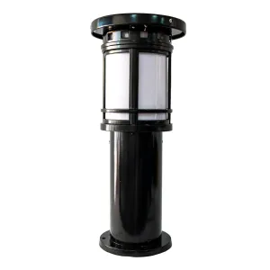 Omicron decorative LED solar path light, black