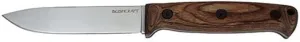 Ontario Knife Company 8696 Bushcraft, Field Knife with Black Nylon Sheath, Satin/Brown