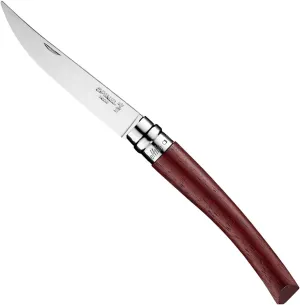 Opinel Effile Slimline Series Folding Fillet Knife – Slim Blade Folding Knife, Virobloc Locking Collar, Sustainably Harvested Wood Handles, Updated Blade Profile (Padouk Wood/No.10)
