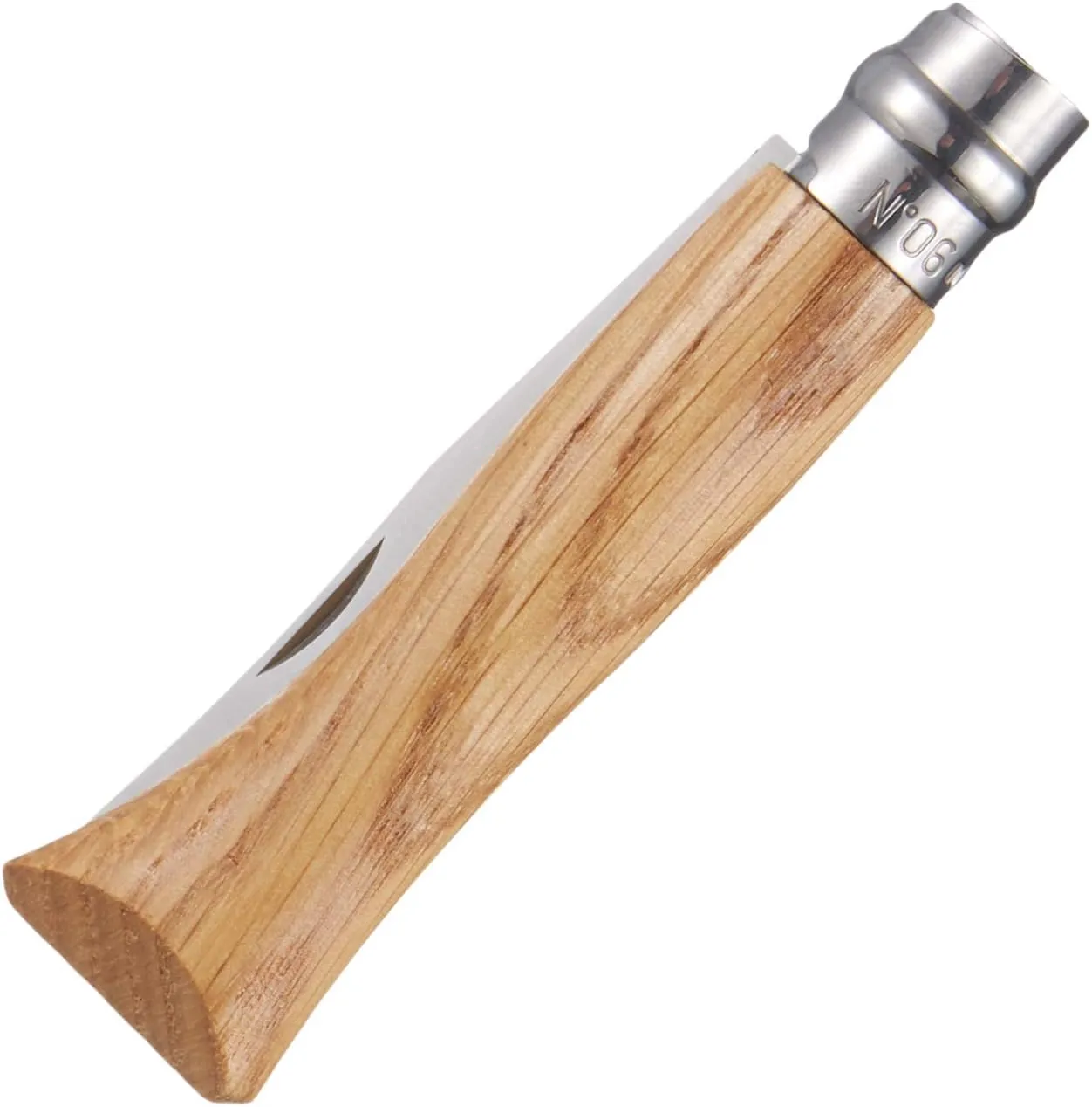 OPINEL No.06-No.09 Premium Woods, Stainless Steel Folding Pocket Knife, Made in France (No.06/Oak)