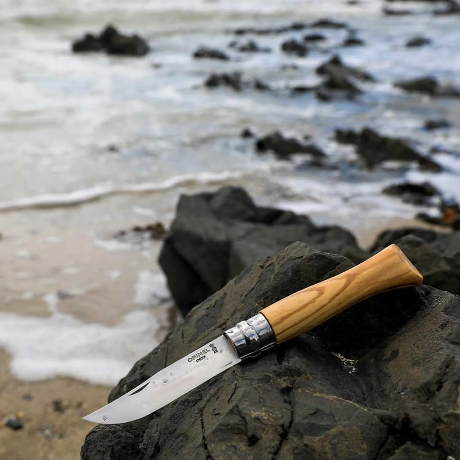 OPINEL No.06-No.09 Premium Woods, Stainless Steel Folding Pocket Knife, Made in France (No.06/Olive)