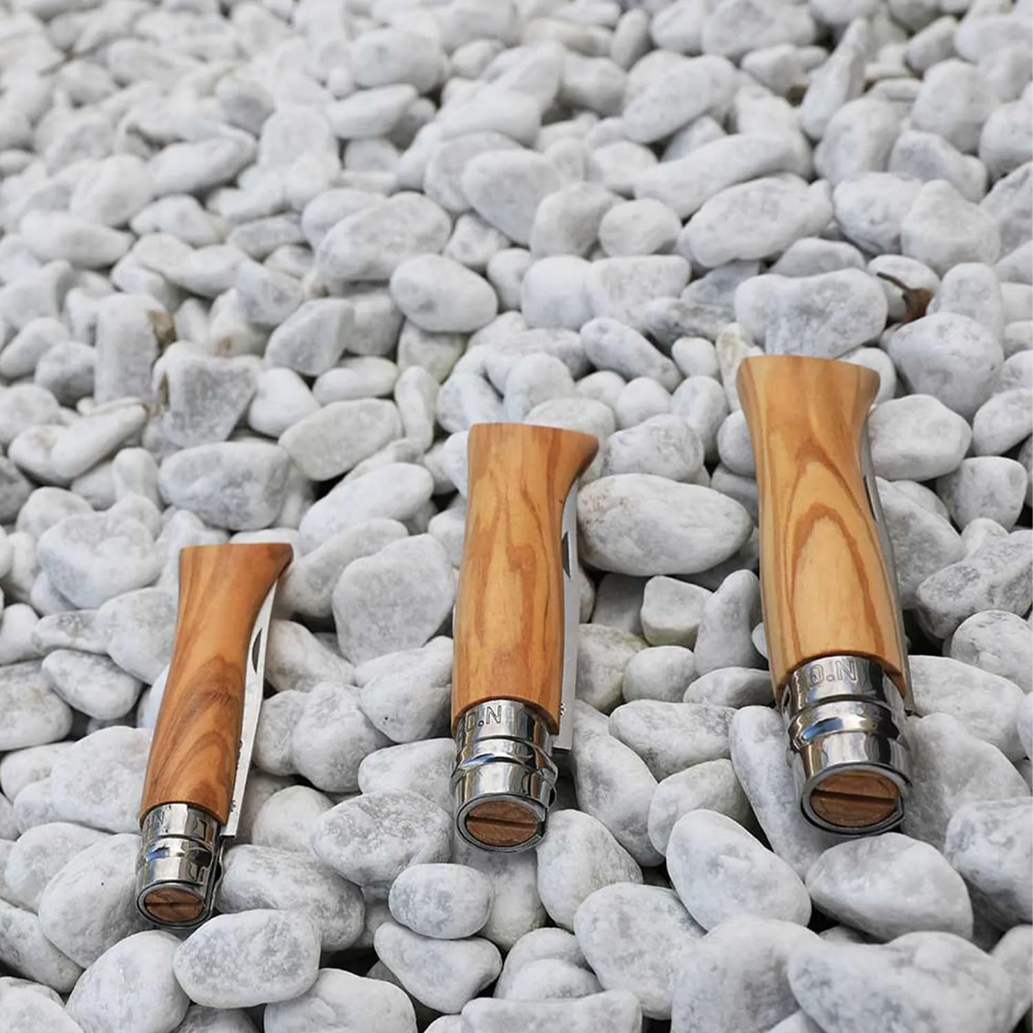 OPINEL No.06-No.09 Premium Woods, Stainless Steel Folding Pocket Knife, Made in France (No.06/Olive)
